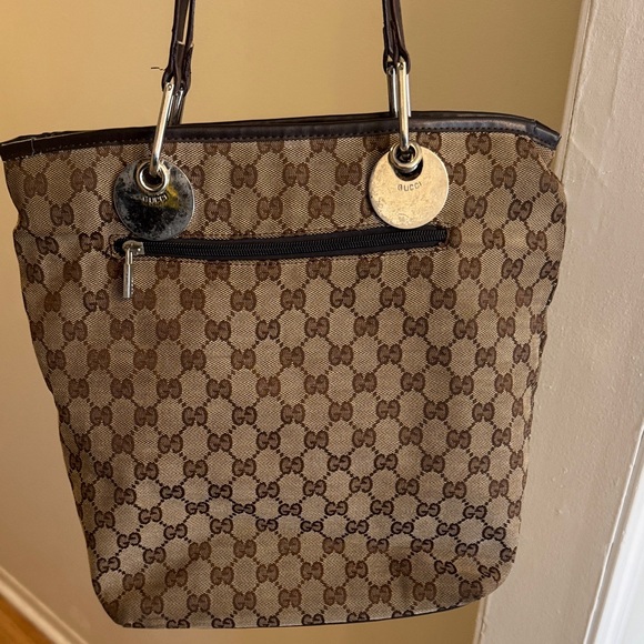 Gucci Tan and Brown Signature Tote - Picture 3 of 6